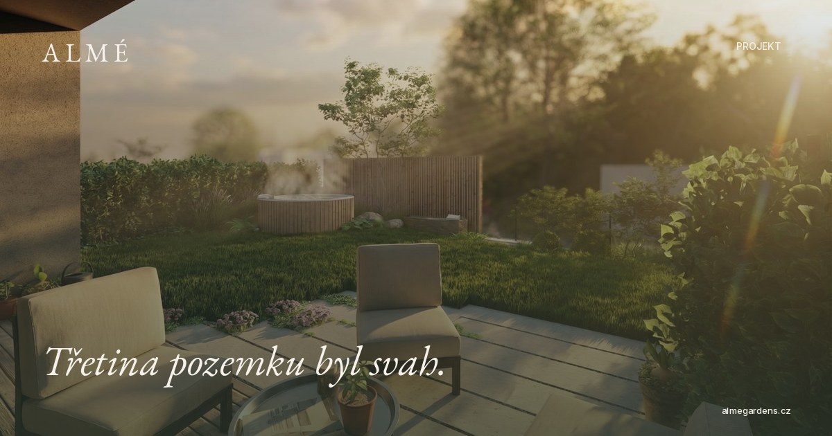 Třetina pozemku byl svah · Praha 2025